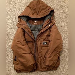 Boys Brown Zara down jacket